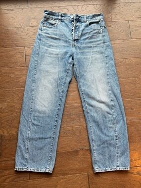 NWOT: Madewell Pieced Barrel Leg Jeans size 25